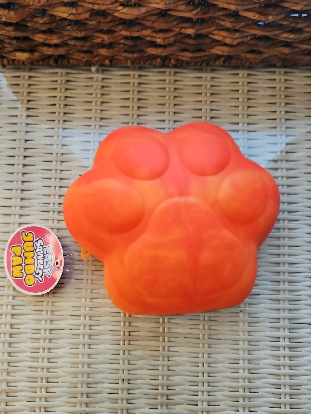 Rare ORB Easy Squeezy Jumbo Tie Dye Squishy Paw